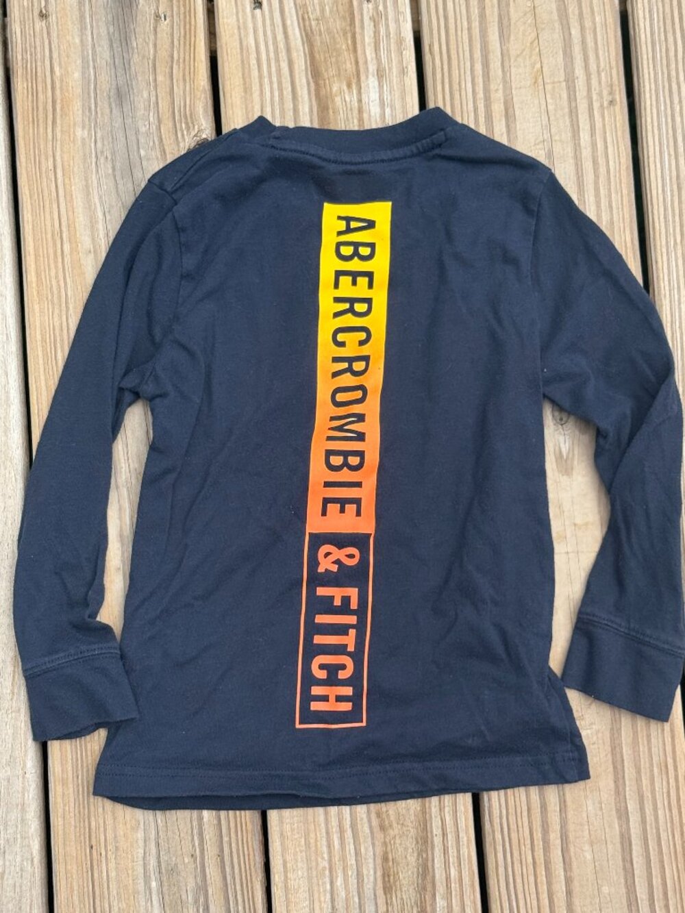 Abercrombie Kids Logo Tee Black Streetwear Skater Unisex Shirt 5/6 3929